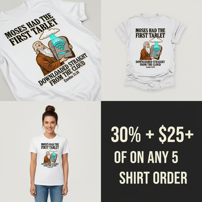 First Tablet from the Cloud T-Shirt_4_panel