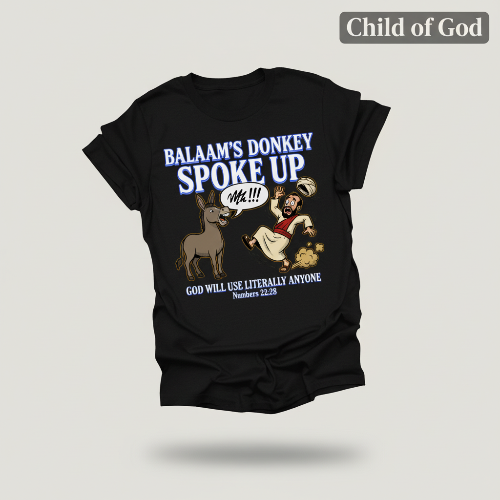Balaam’s Donkey Spoke Up T-Shirt_3d_float