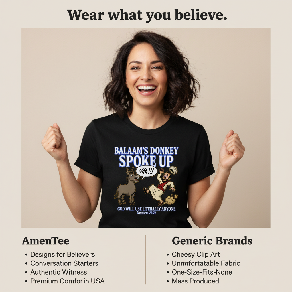 Balaam’s Donkey Spoke Up T-Shirt_product_table