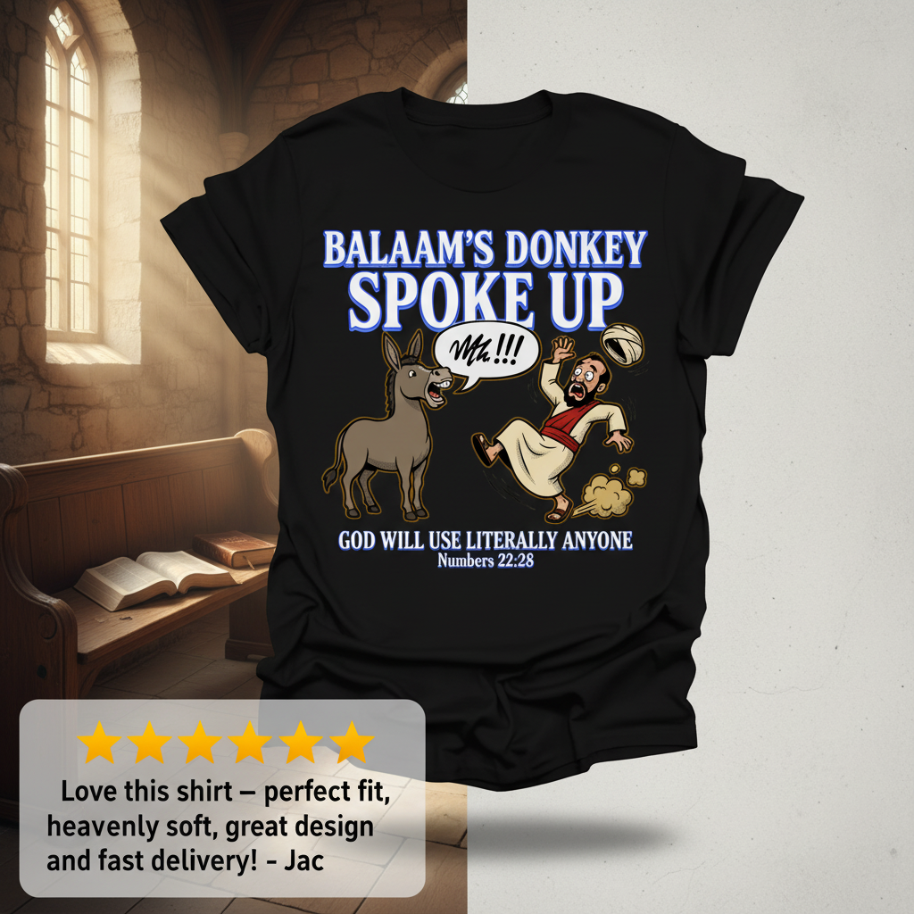 Balaam’s Donkey Spoke Up T-Shirt_review_5star