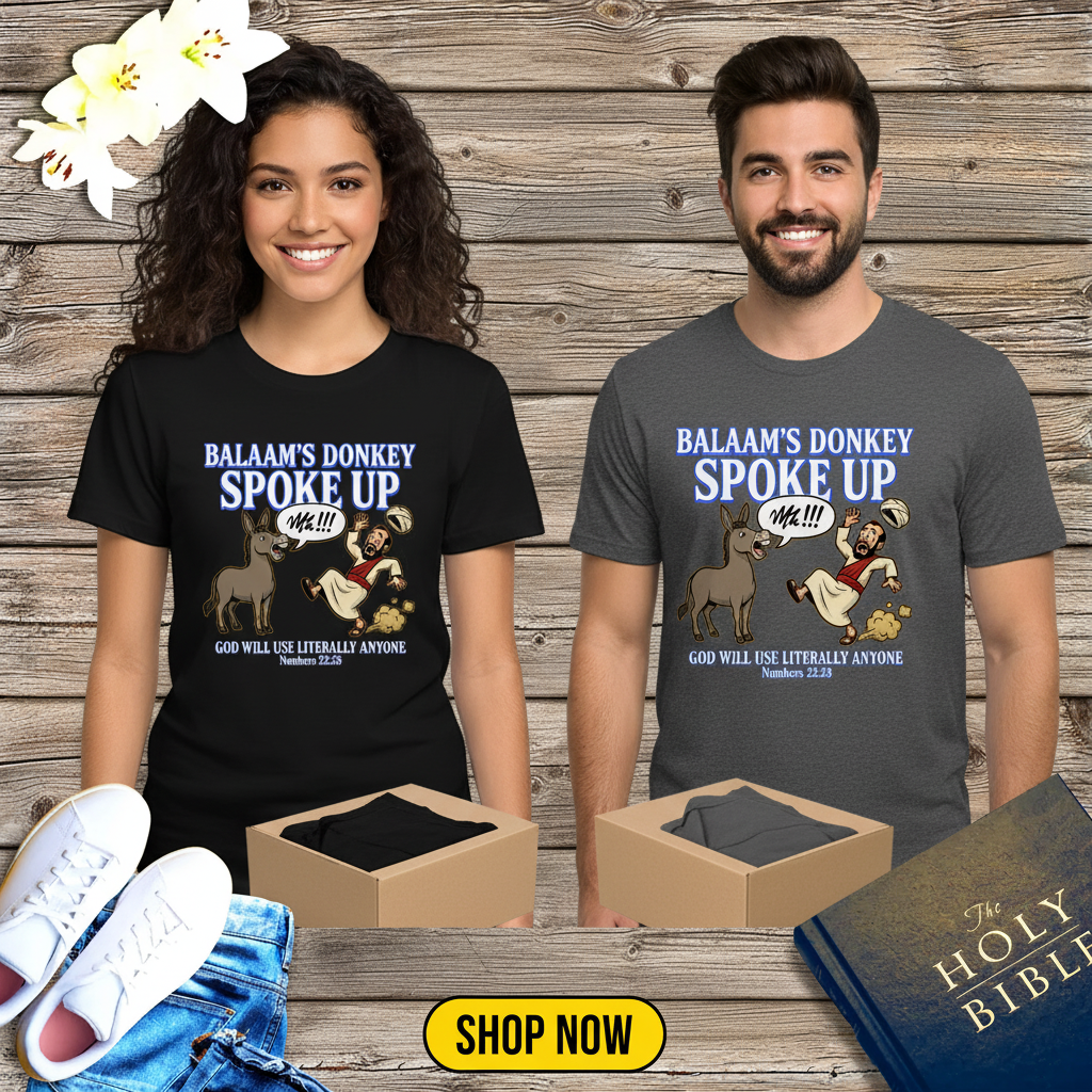 Balaam’s Donkey Spoke Up T-Shirt_dual_model_life