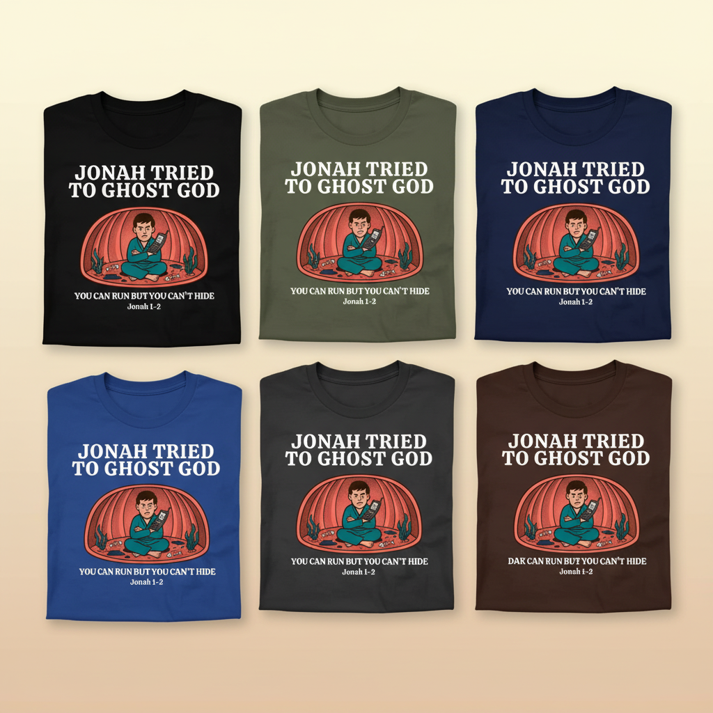 Jonah Tried to Ghost God T-Shirt_6color_grid