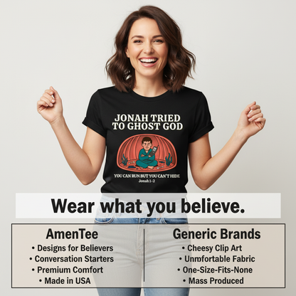 Jonah Tried to Ghost God T-Shirt_product_table