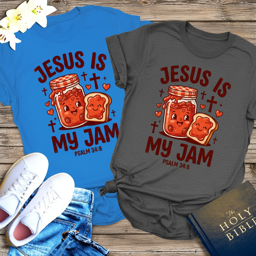 Jesus Is My Jam T-Shirt_dual_model_life