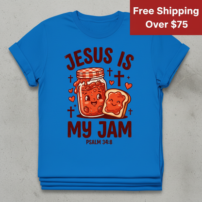 Jesus Is My Jam T-Shirt_stacked_flatlay