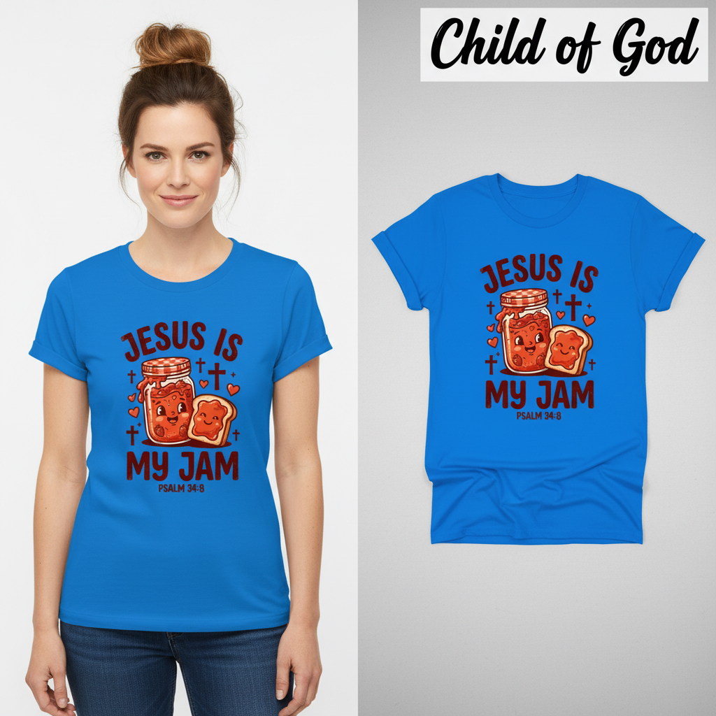 Jesus Is My Jam T-Shirt_model_flat