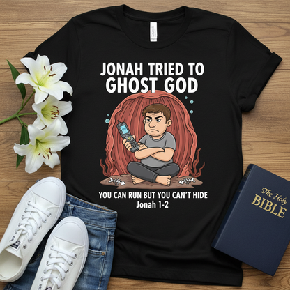 Jonah Tried to Ghost God T-Shirt_triple_model