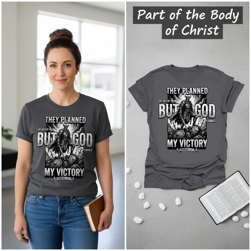 But God My Victory T-Shirt_model_flat