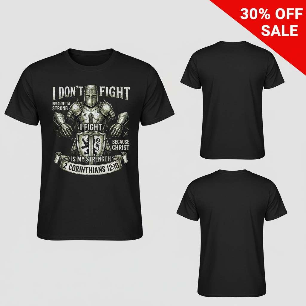 Christ Is My Strength T-Shirt_triple_model