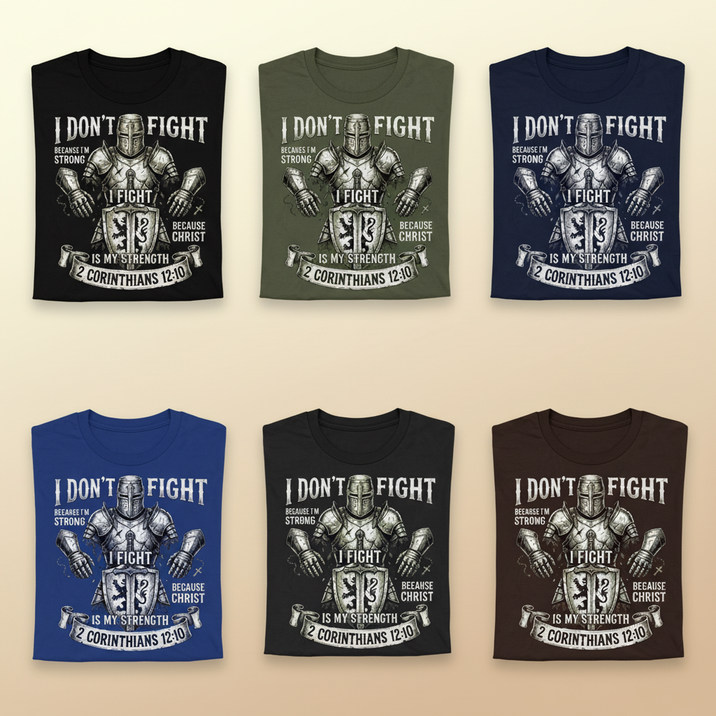 Christ Is My Strength T-Shirt_6color_grid
