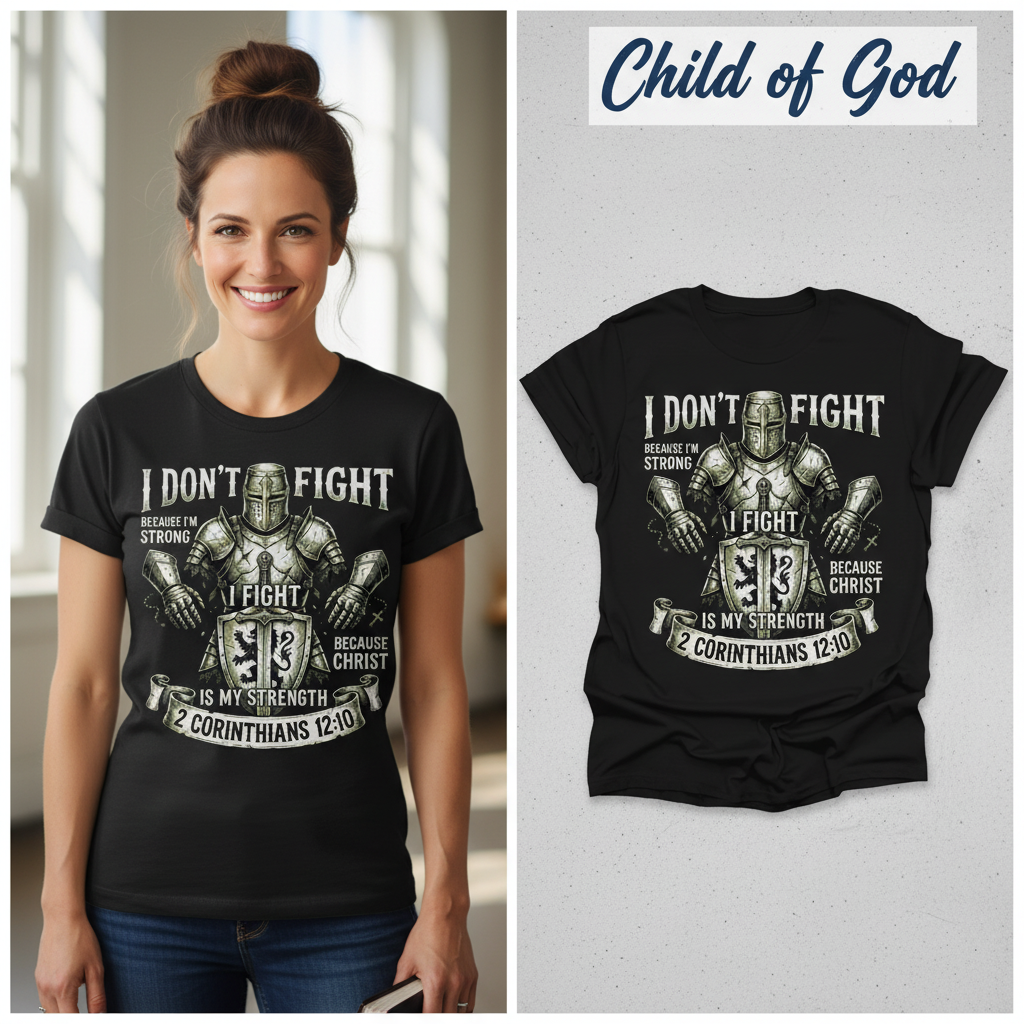 Christ Is My Strength T-Shirt_model_flat