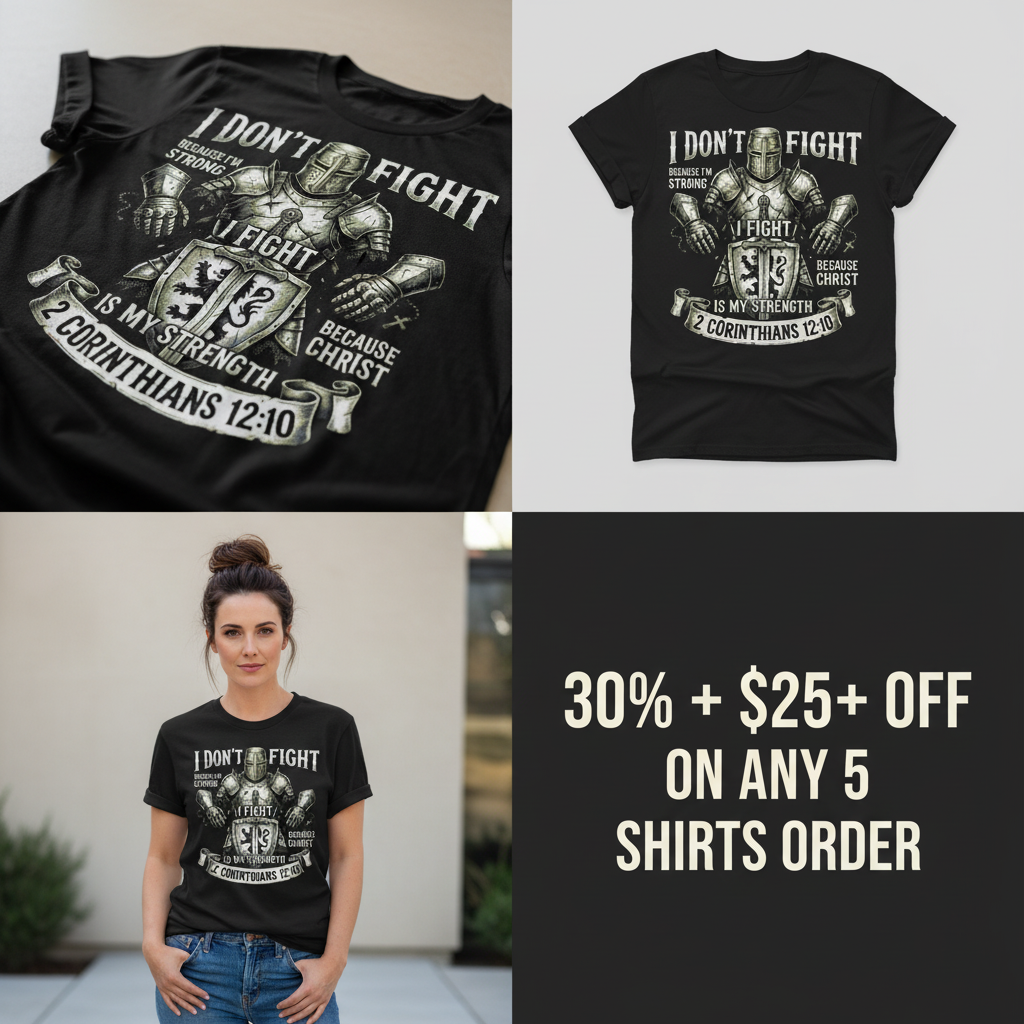 Christ Is My Strength T-Shirt_4_panel