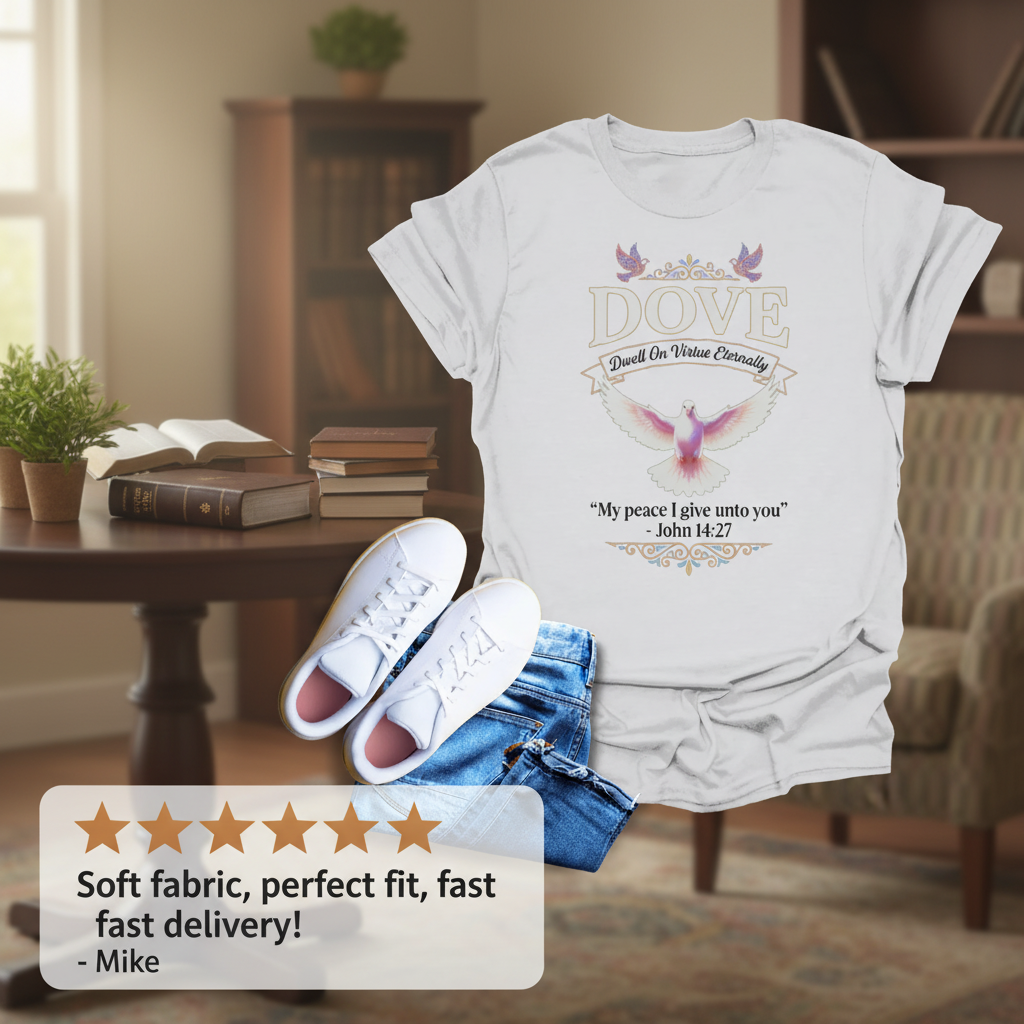 Peaceful Dove Scripture T-Shirt_review_5star