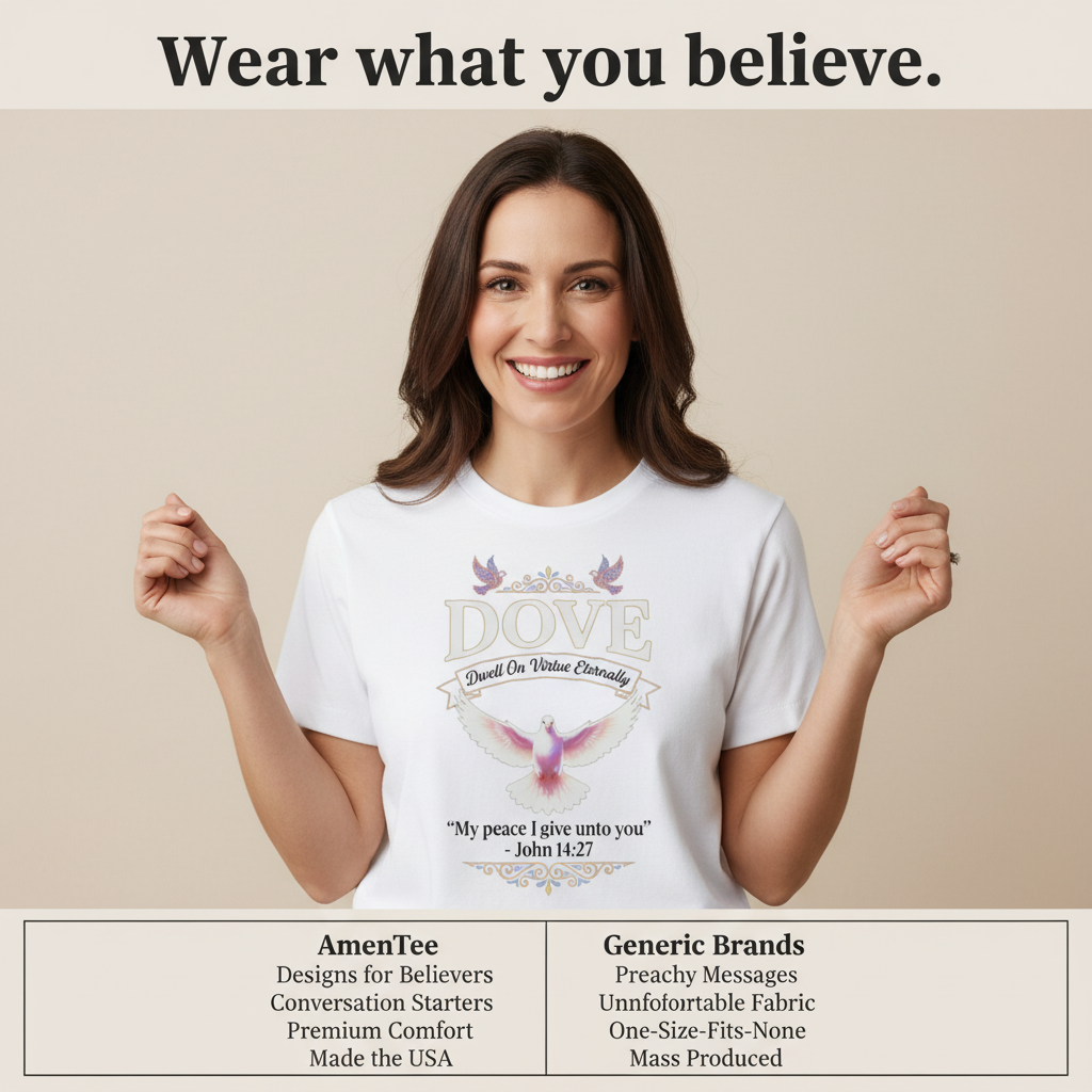 Peaceful Dove Scripture T-Shirt_product_table