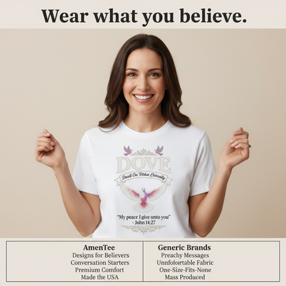 Peaceful Dove Scripture T-Shirt_product_table