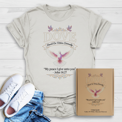 Peaceful Dove Scripture T-Shirt_dual_model_life