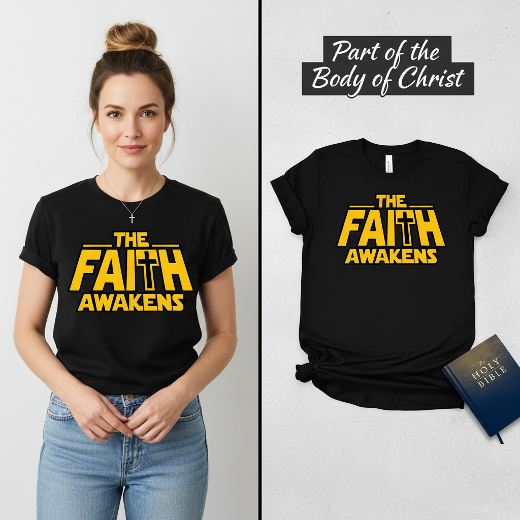 The Faith Awakens T-Shirt_model_flat