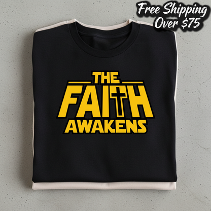 The Faith Awakens T-Shirt_stacked_flatlay