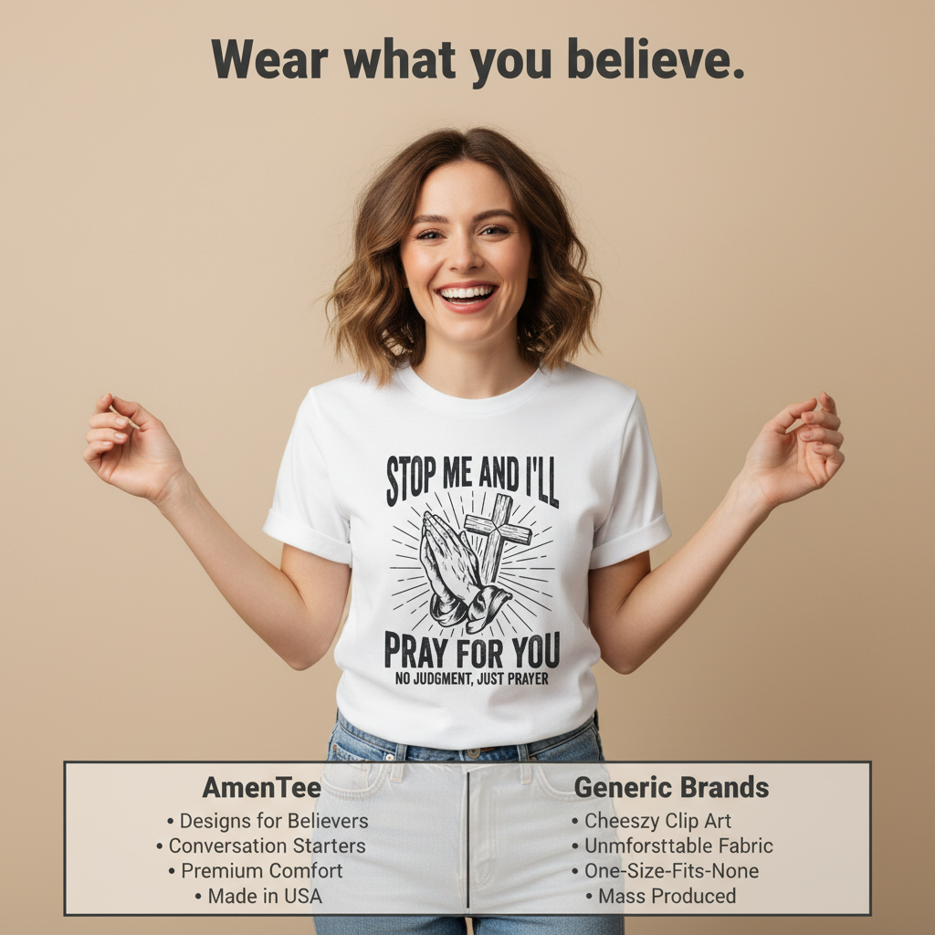 Stop Me and I'll Pray T-Shirt_product_table