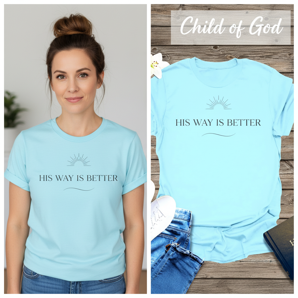 His Way Is Better T-Shirt_model_flat