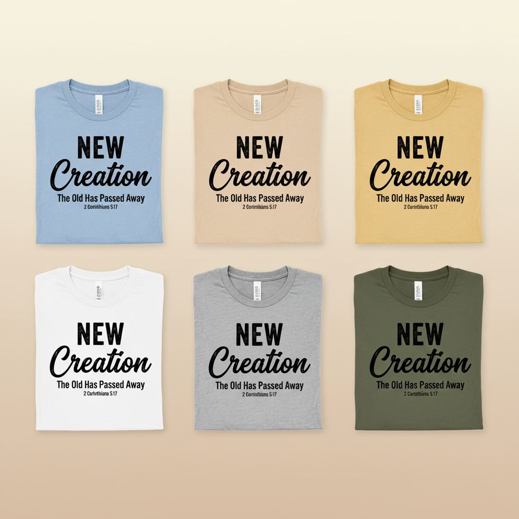 New Creation Faith T-Shirt_6color_grid