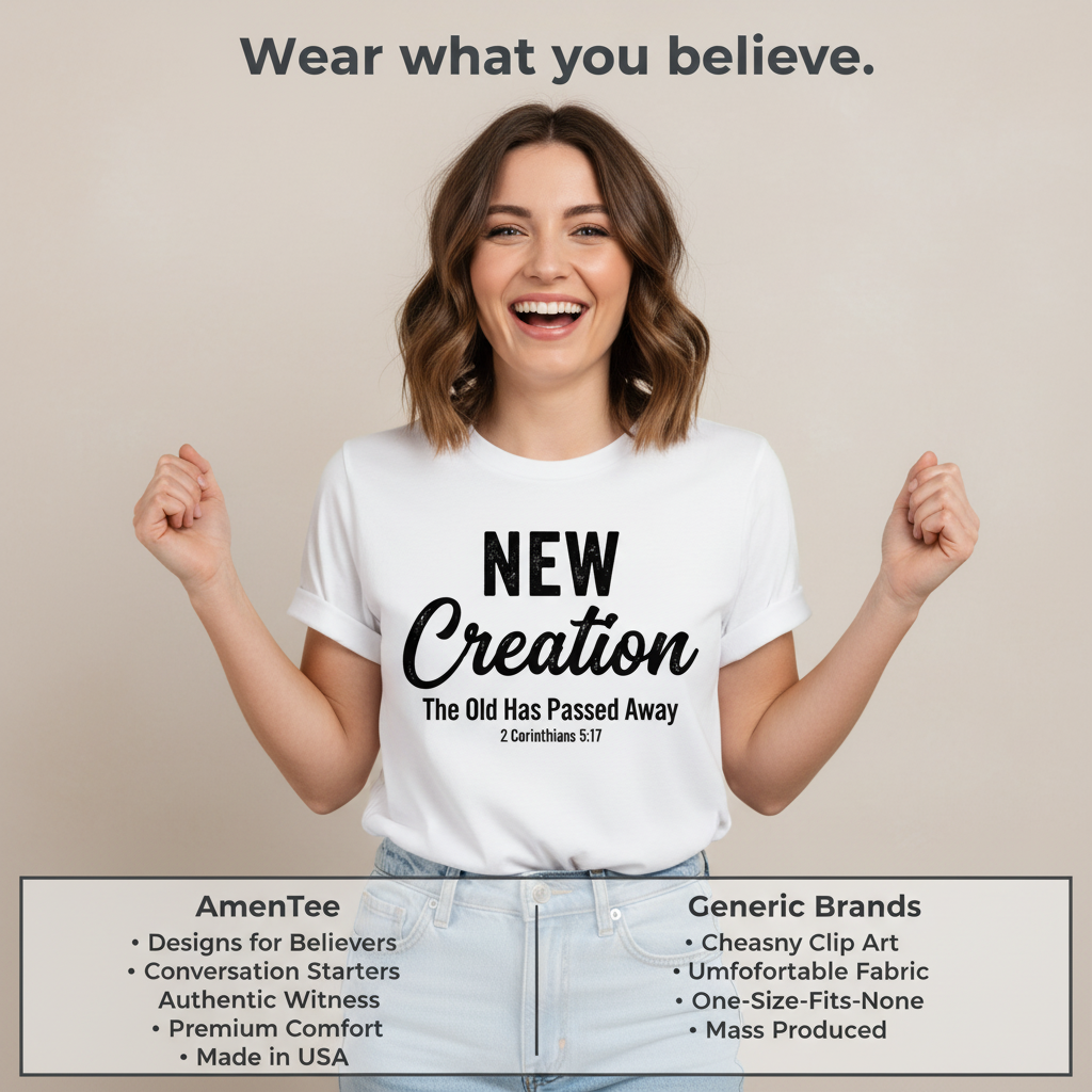 New Creation Faith T-Shirt_product_table