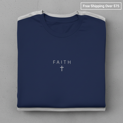 Faith Cross T-Shirt_stacked_flatlay