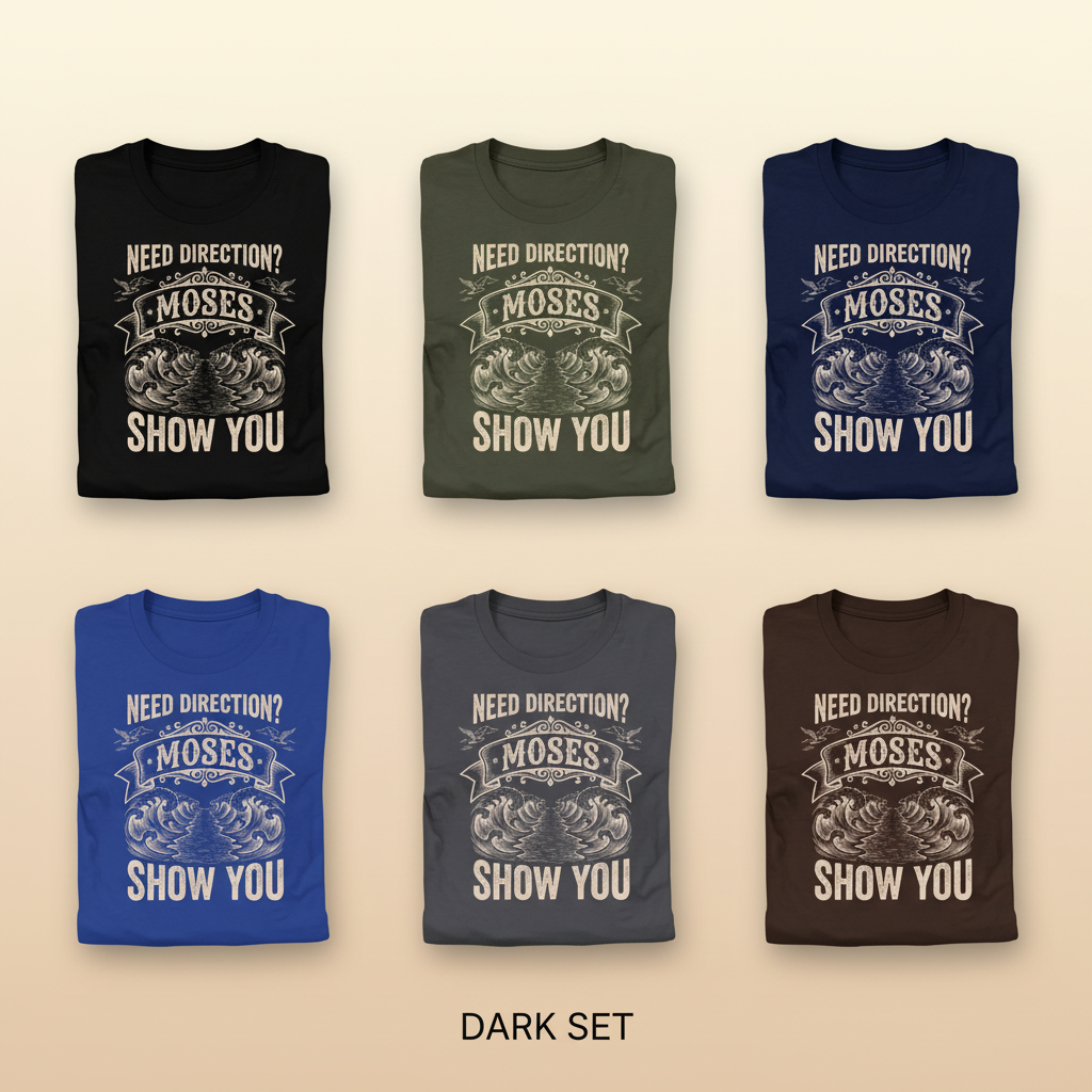 Let Moses Show You T-Shirt_6color_grid