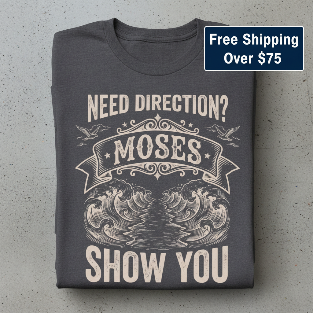 Let Moses Show You T-Shirt_stacked_flatlay