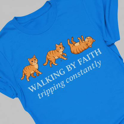 Walking By Faith Cat T-Shirt_extreme_za