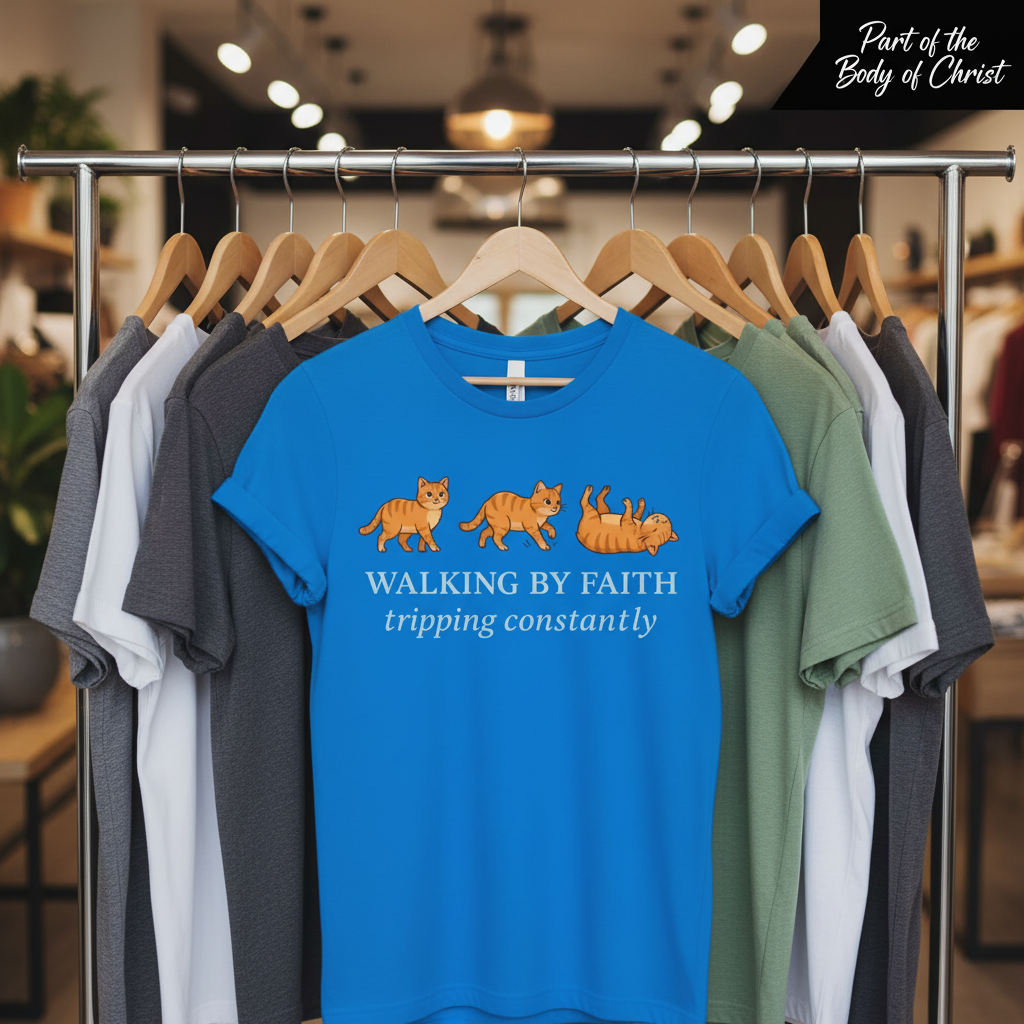 Walking By Faith Cat T-Shirt_boutique_rack