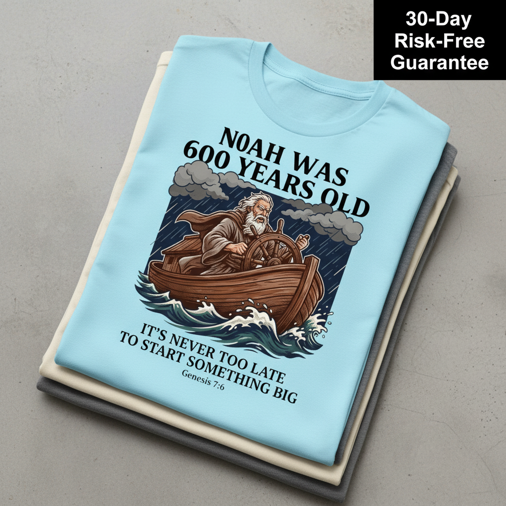 Noah's New Beginning T-Shirt_stacked_flatlay