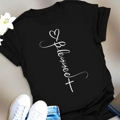 Blessed Cross Heart T-Shirt_extreme_za