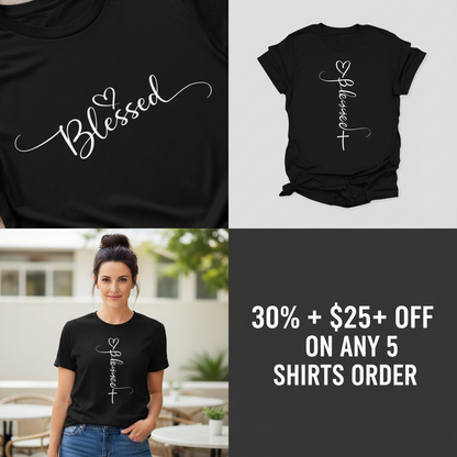 Blessed Cross Heart T-Shirt_4_panel