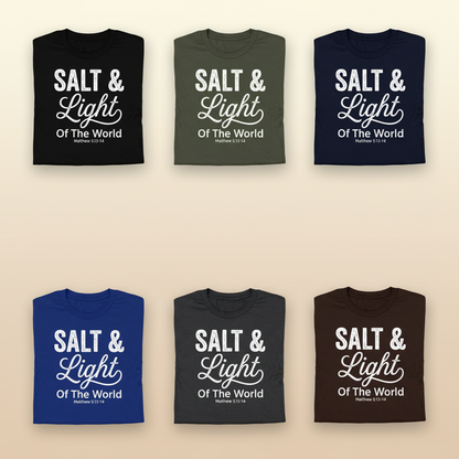 Salt & Light T-Shirt_6color_grid