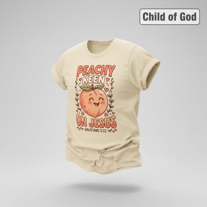 Peachy Keen On Jesus T-Shirt_3d_float