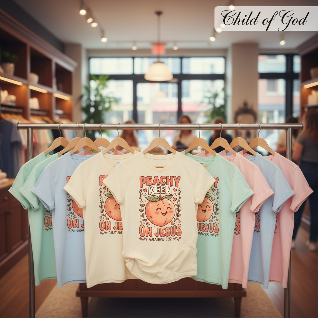 Peachy Keen On Jesus T-Shirt_boutique_rack