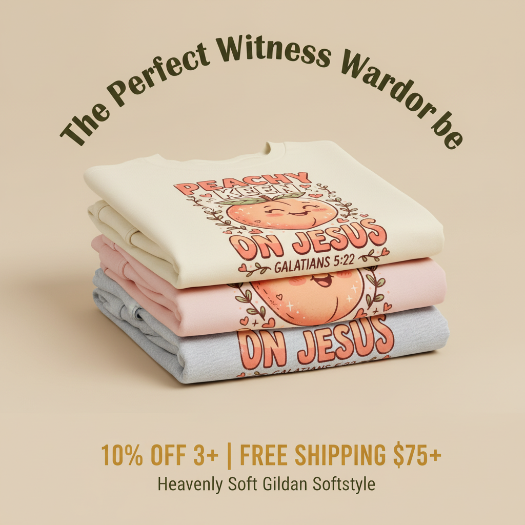 Peachy Keen On Jesus T-Shirt_stacked_promotion
