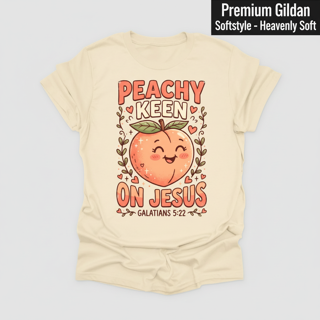 Peachy Keen On Jesus T-Shirt_clean