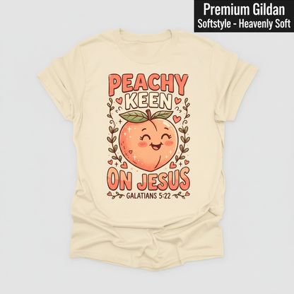 Peachy Keen On Jesus T-Shirt_clean