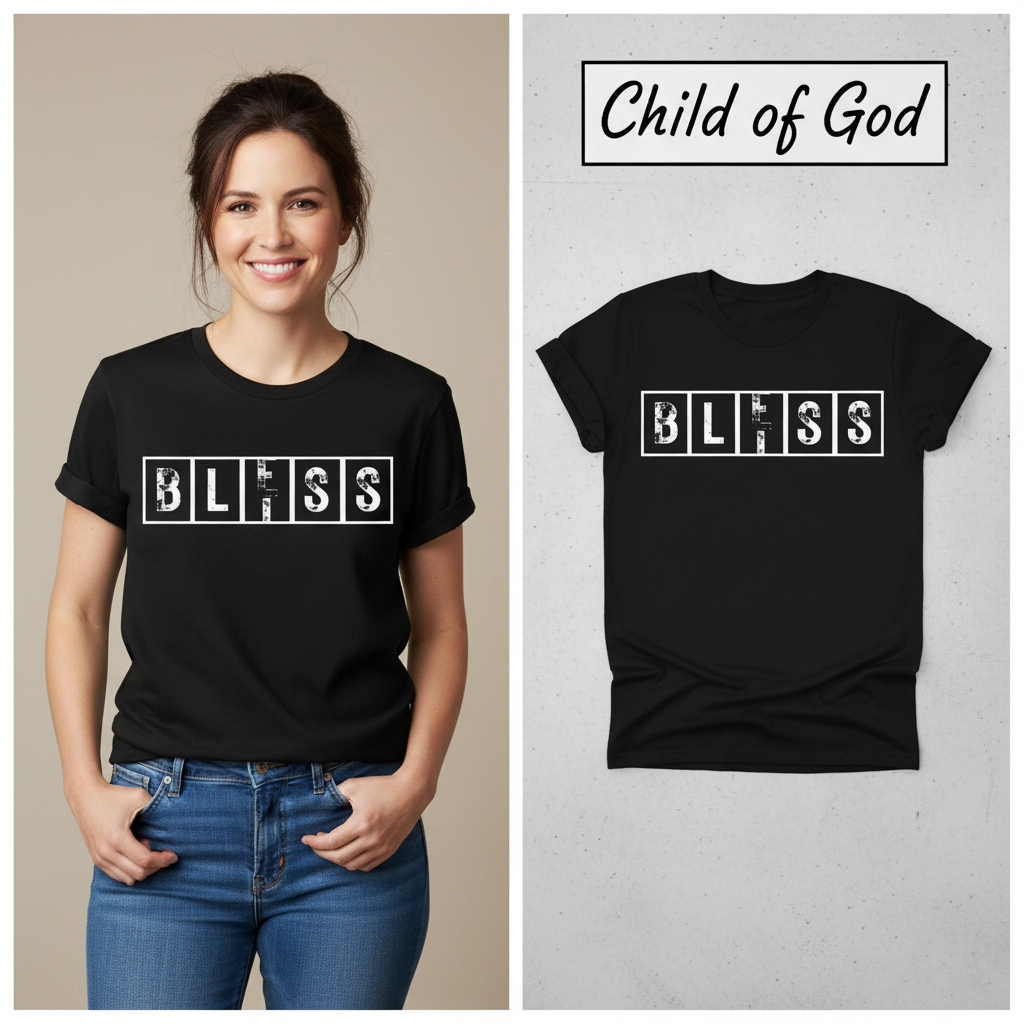 Bliss Bless T-Shirt_model_flat