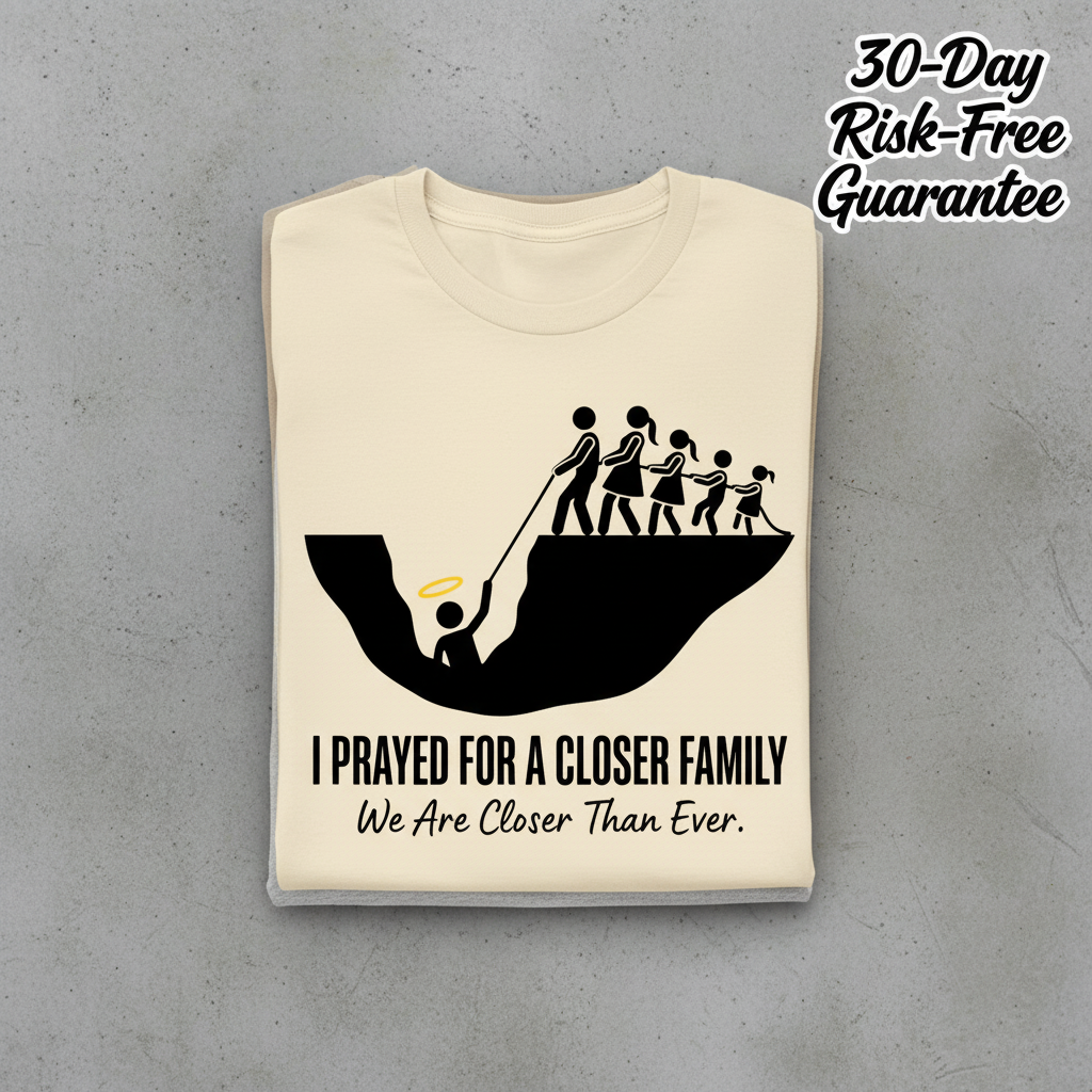 Closer Family Prayer T-Shirt_stacked_flatlay