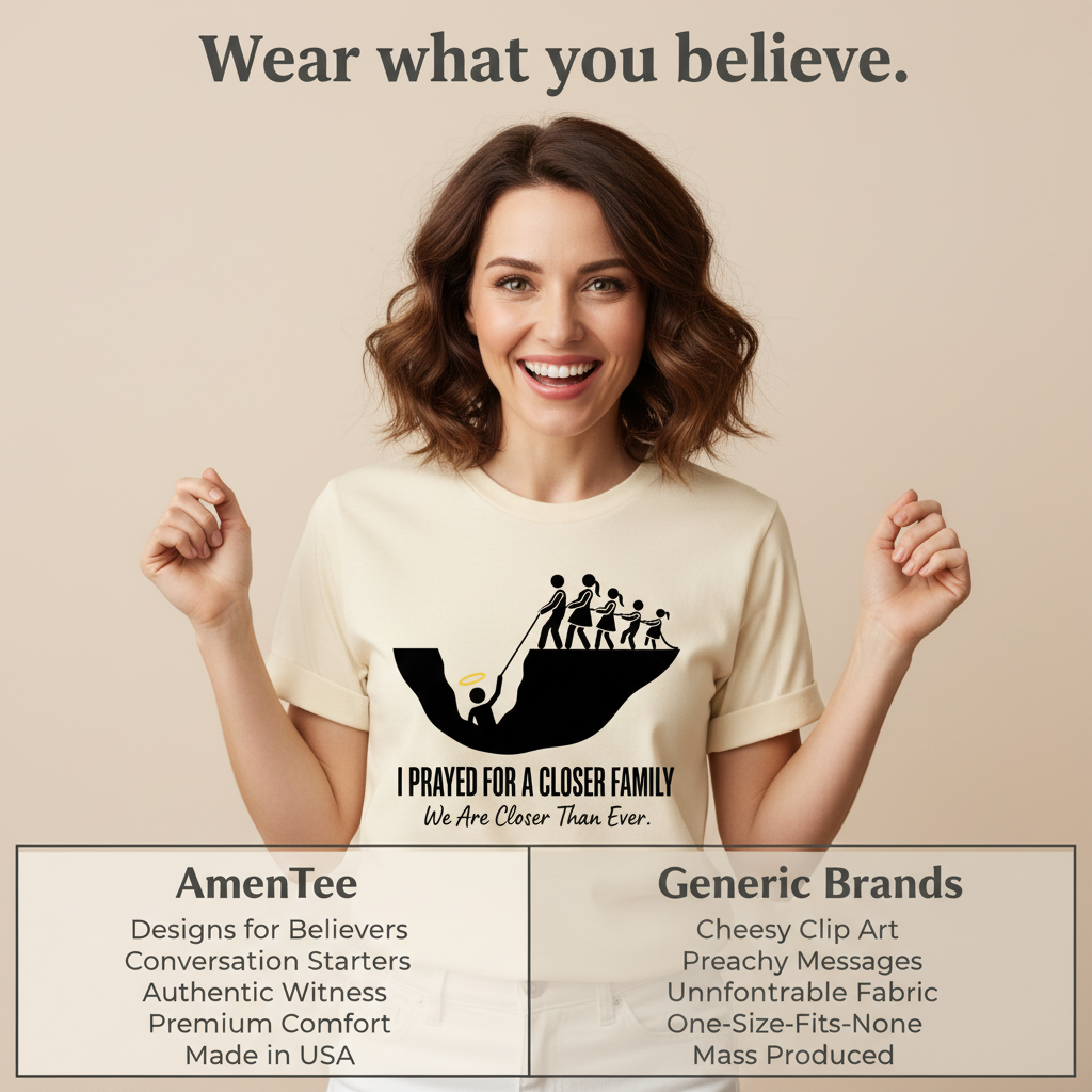 Closer Family Prayer T-Shirt_product_table
