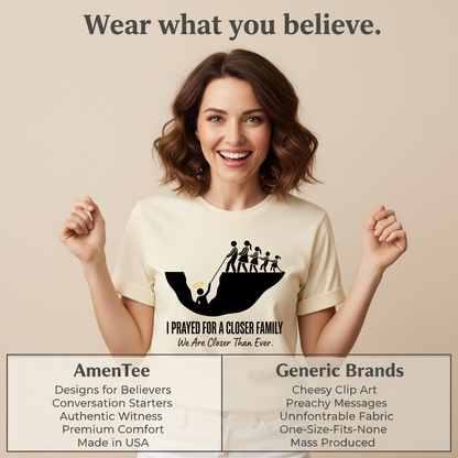 Closer Family Prayer T-Shirt_product_table