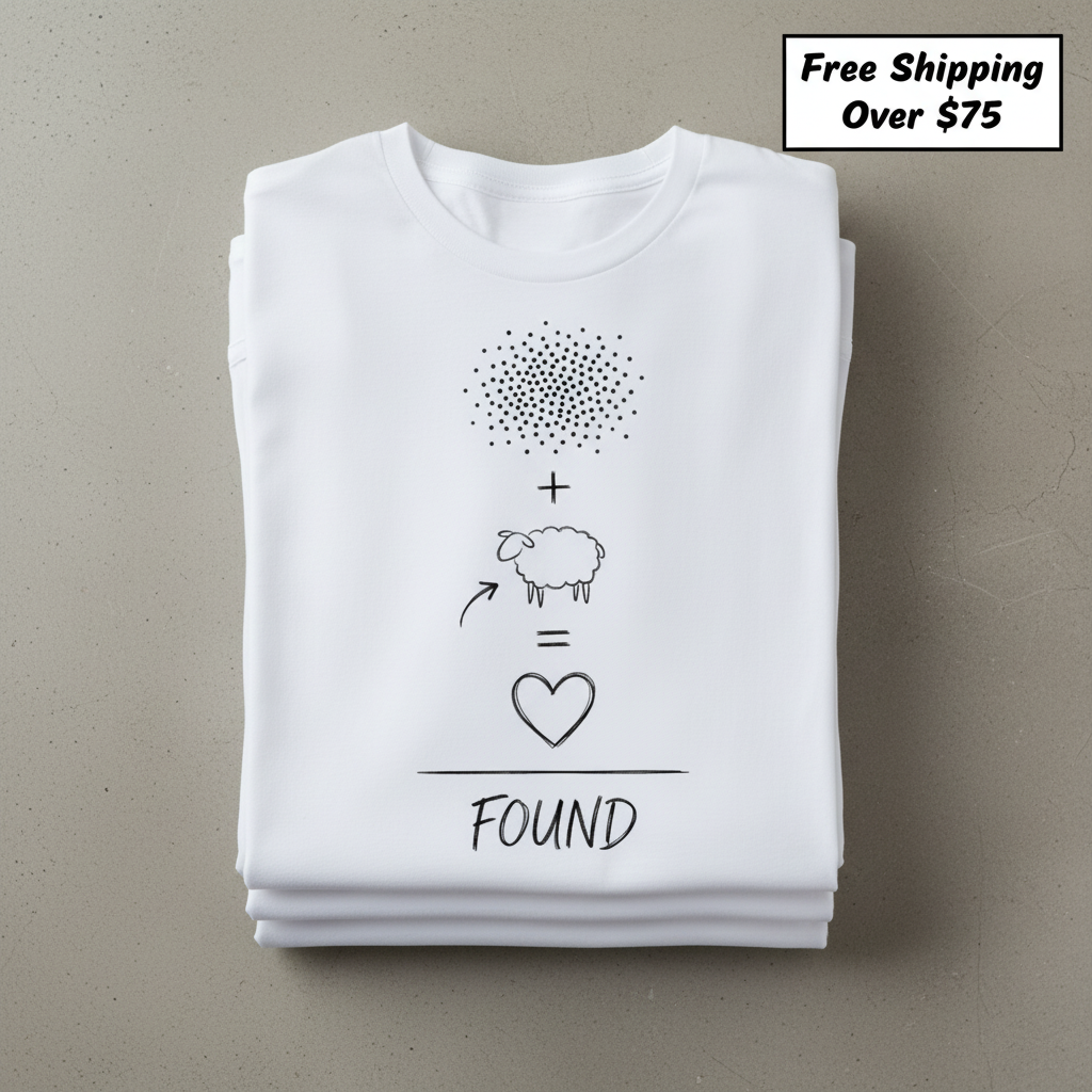 Lost Sheep Found T-Shirt_stacked_flatlay