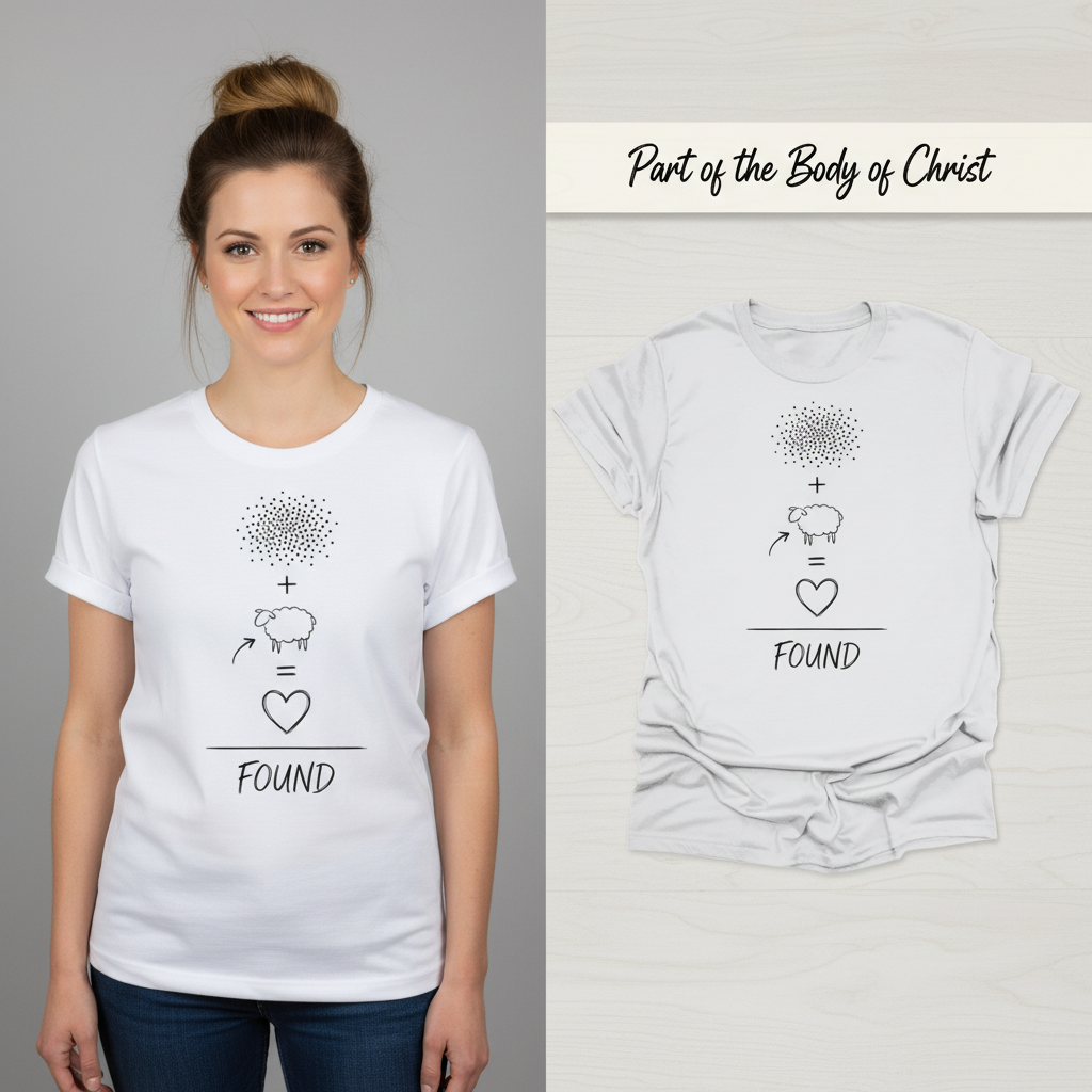 Lost Sheep Found T-Shirt_model_flat