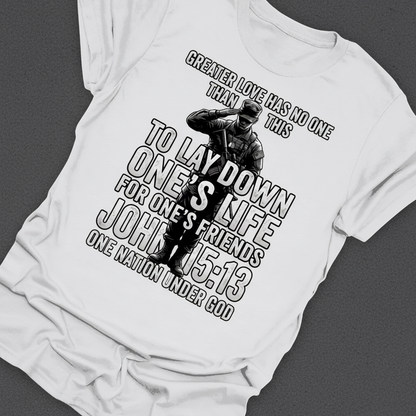 Greater Love Scripture Soldier T-Shirt_extreme_za