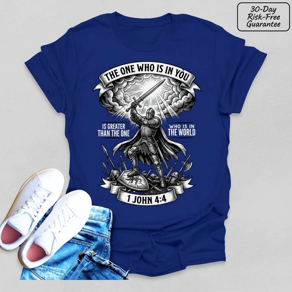 Greater Is He Warrior Scripture T-Shirt_clean