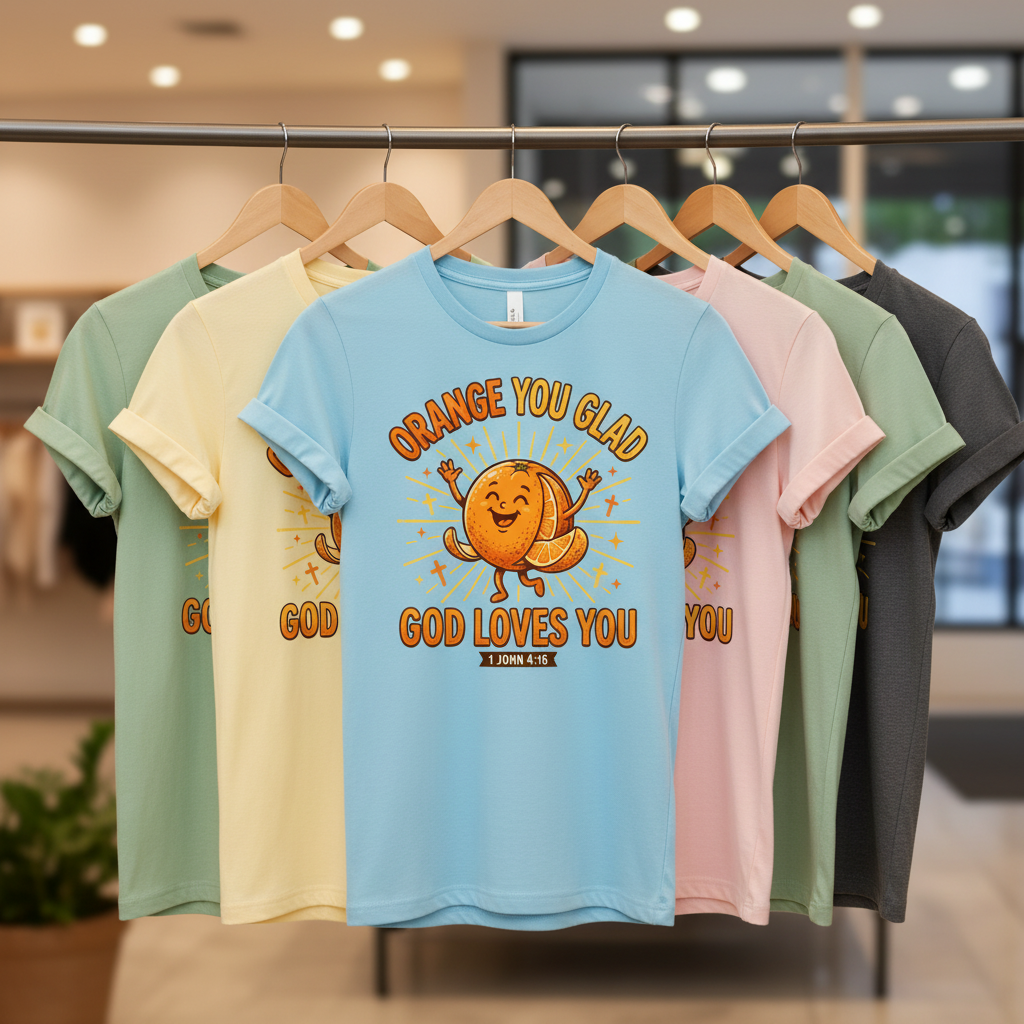 Orange You Glad God Loves You T-Shirt_boutique_rack