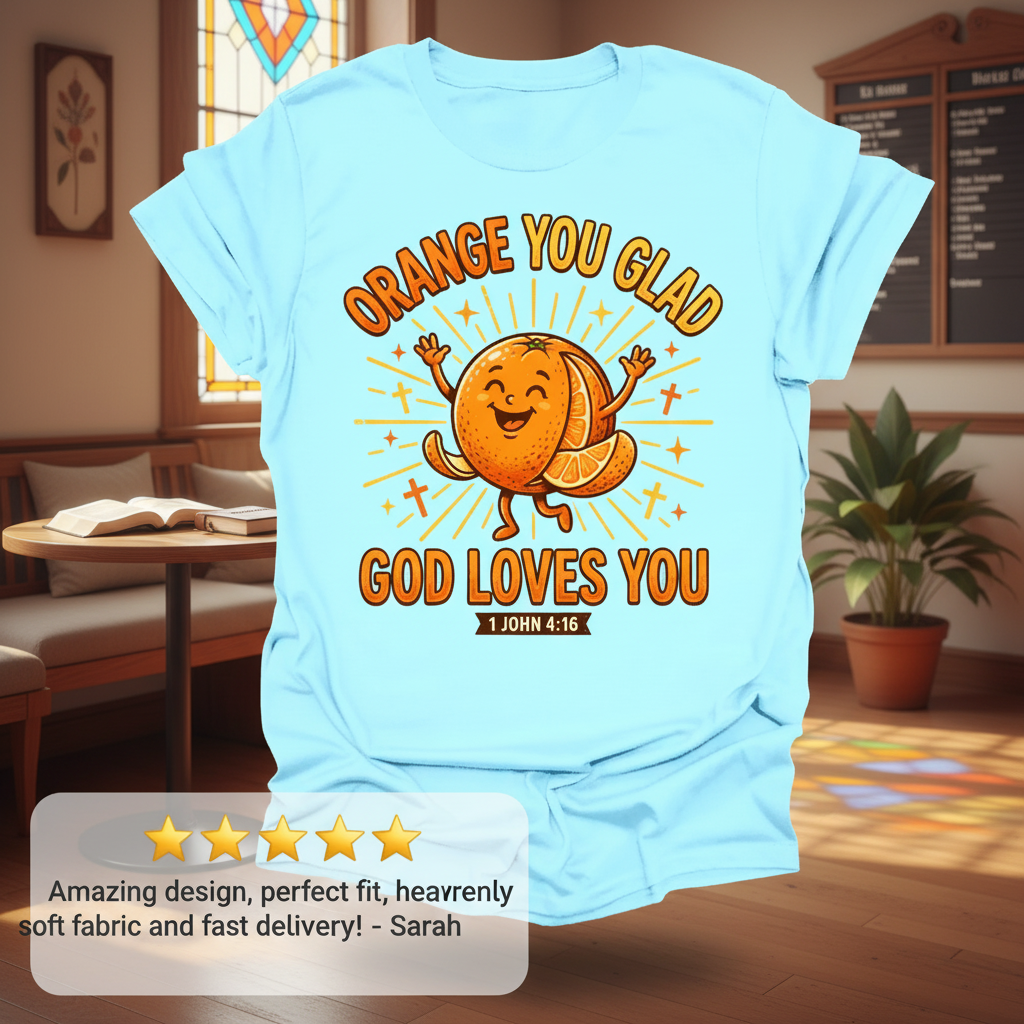 Orange You Glad God Loves You T-Shirt_review_5star